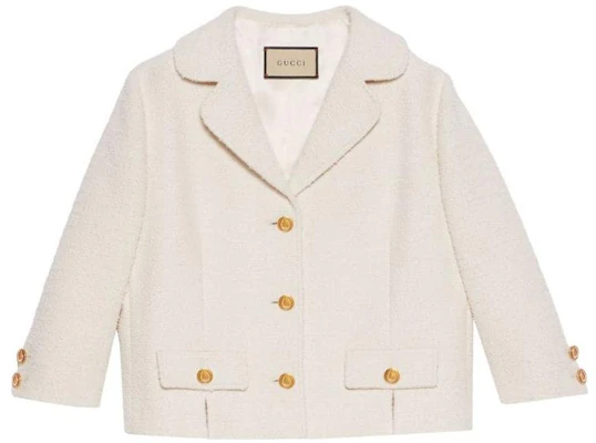 (W) Gucci 秋冬22 白羊毛針織單排扣外套 688984-ZAIMW-9045 Buy (W) Gucci 秋冬22 白羊毛針織單排扣外套 688984-ZAIMW-9045