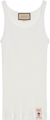 (Women) Gucci FW22 White Solid Casual Straight Strap Tank Top 714865-XJE9M-9791 Buy (Women) Gucci FW22 White Solid Casual Straight Strap Tank Top 714865-XJE9M-9791