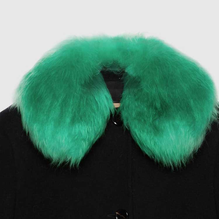 Purchase (W) GUCCI FW23 黑色單排扣大衣，配前口袋與背部開衩設計 770147-Z8BLJ-1043