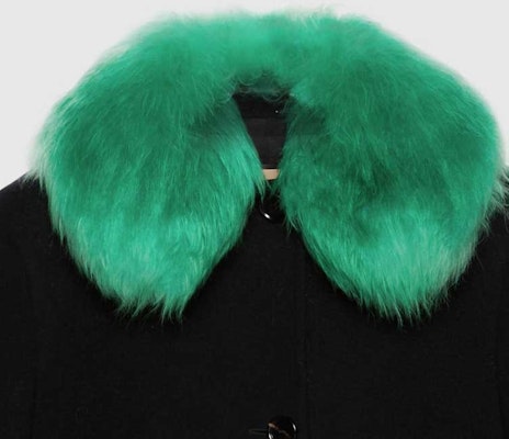 (W) GUCCI FW23 黑色單排扣大衣,配前口袋與背部開衩設計 770147-Z8BLJ-1043 Purchase (W) GUCCI FW23 黑色單排扣大衣,配前口袋與背部開衩設計 770147-Z8BLJ-1043