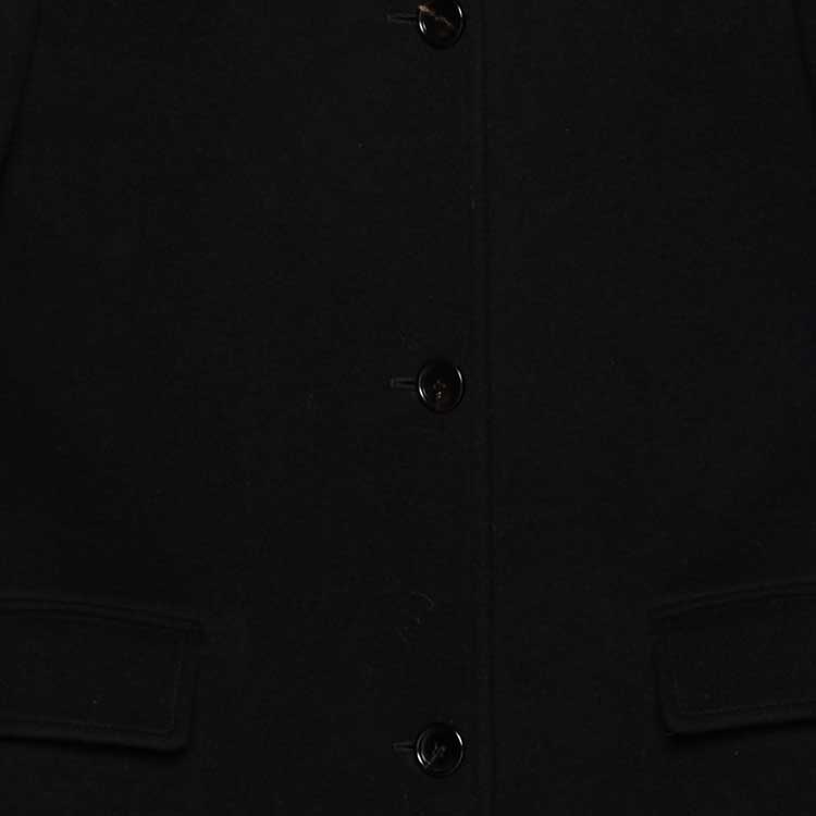 Sizing (W) GUCCI FW23 黑色單排扣大衣，配前口袋與背部開衩設計 770147-Z8BLJ-1043