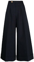 (Women) GUCCI FW23 Black Wide-Leg Pants with All-Over Logo Print. 744866-ZAKIU-4440 (Women) GUCCI FW23 Black Wide-Leg Pants with All-Over Logo Print. 744866-ZAKIU-4440