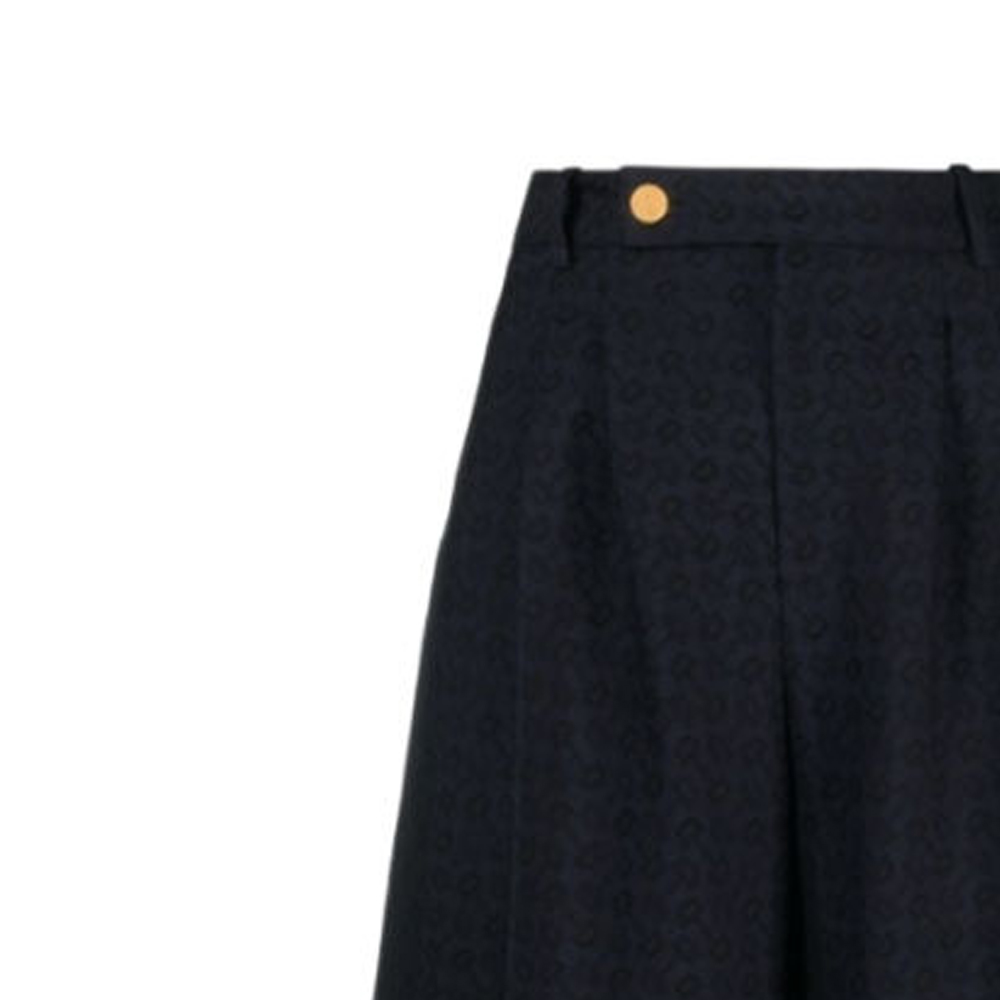 Lookbook (W) Pantalones Anchos Negros GUCCI FW23 con Estampado Logo en Todo el Diseño. 744866-ZAKIU-4440