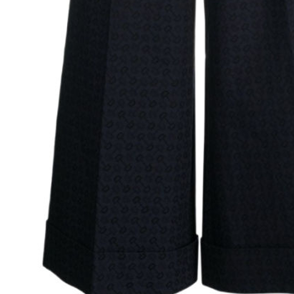 Purchase (W) Pantalones Anchos Negros GUCCI FW23 con Estampado Logo en Todo el Diseño. 744866-ZAKIU-4440