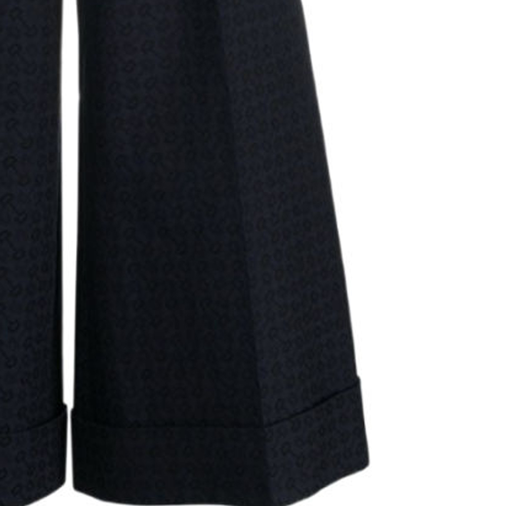 Sizing (W) Pantalones Anchos Negros GUCCI FW23 con Estampado Logo en Todo el Diseño. 744866-ZAKIU-4440