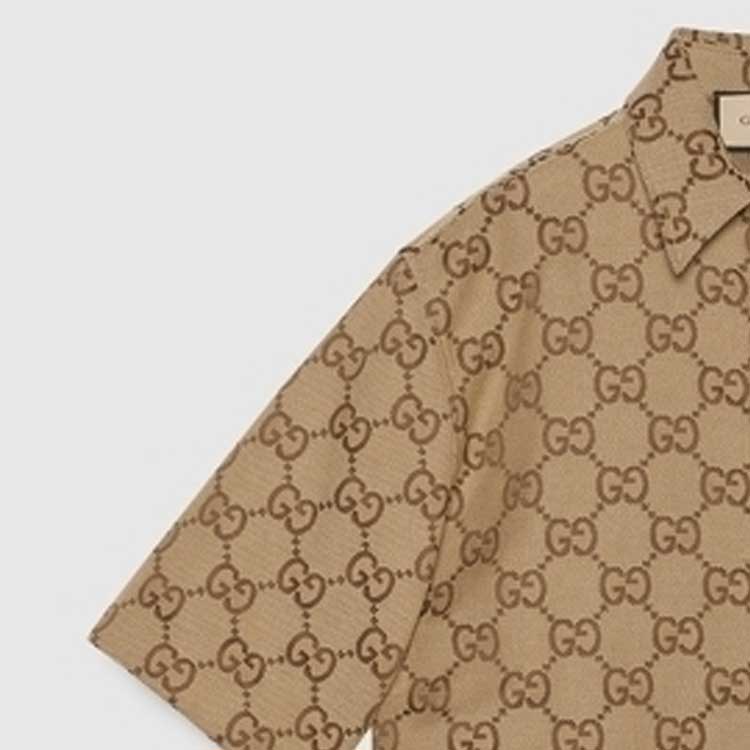 (Women) GUCCI FW23  Camel Classic Square Collar Long Sleeve Shirt. 754417-ZAHT5-2580 圖 7