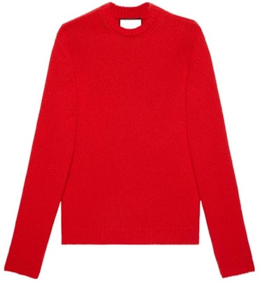 (W) GUCCI FW23 紅色字母印花圓領毛衣 766788-XKDMT-6367 Order (W) GUCCI FW23 紅色字母印花圓領毛衣 766788-XKDMT-6367