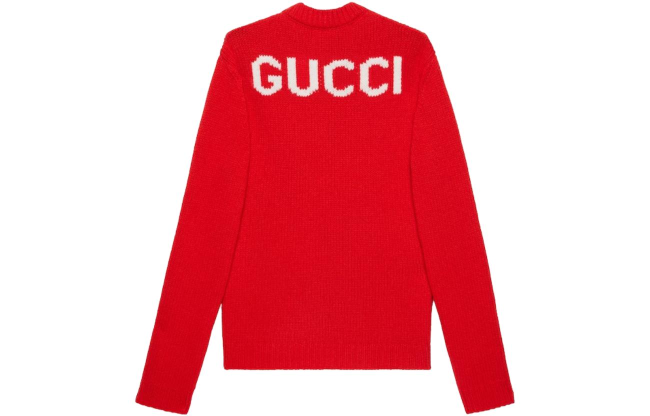 Lookbook (W) GUCCI FW23 紅色字母印花圓領毛衣 766788-XKDMT-6367