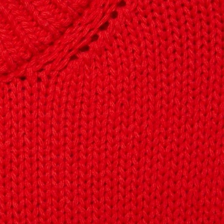 Shop (W) GUCCI FW23 紅色字母印花圓領毛衣 766788-XKDMT-6367