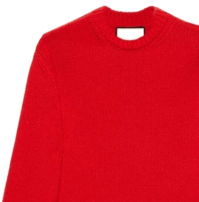 (W) GUCCI FW23 紅色字母印花圓領毛衣 766788-XKDMT-6367 Purchase (W) GUCCI FW23 紅色字母印花圓領毛衣 766788-XKDMT-6367