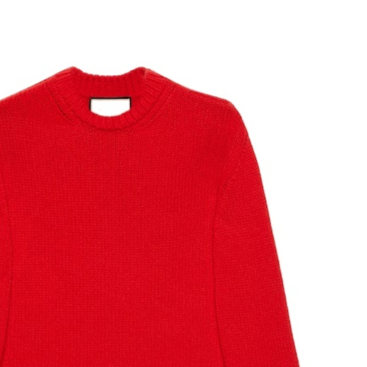 Details for (W) GUCCI FW23 紅色字母印花圓領毛衣 766788-XKDMT-6367