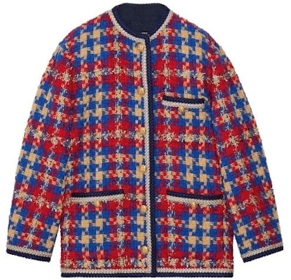 (W) Abrigo de Lana GUCCI FW23 con Hilo Dorado-Plata Cuadros - Multicolor. 752636-ZANFJ-4447 Order (W) Abrigo de Lana GUCCI FW23 con Hilo Dorado-Plata Cuadros - Multicolor. 752636-ZANFJ-4447