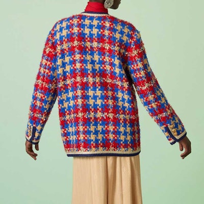 (W) Abrigo de Lana GUCCI FW23 con Hilo Dorado-Plata Cuadros - Multicolor. 752636-ZANFJ-4447 Shop (W) Abrigo de Lana GUCCI FW23 con Hilo Dorado-Plata Cuadros - Multicolor. 752636-ZANFJ-4447