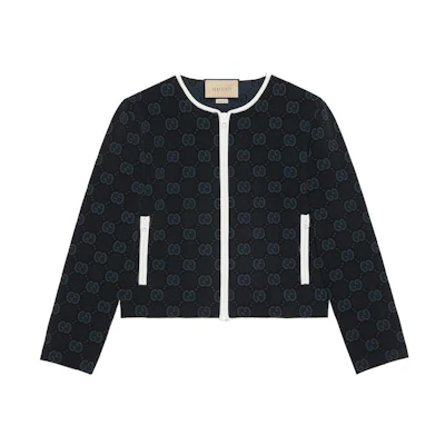 (Women) Gucci FW23 Black Logo Print Crewneck Knit Sweater 749076-XKDCR-1142