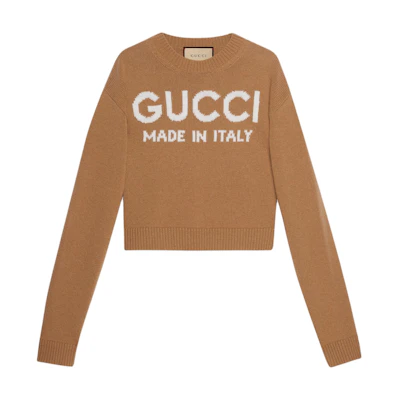 (Women) Gucci FW23 Colorblock Logo Crewneck Sweater Women’s Yellow 770072-XKDRP-2296