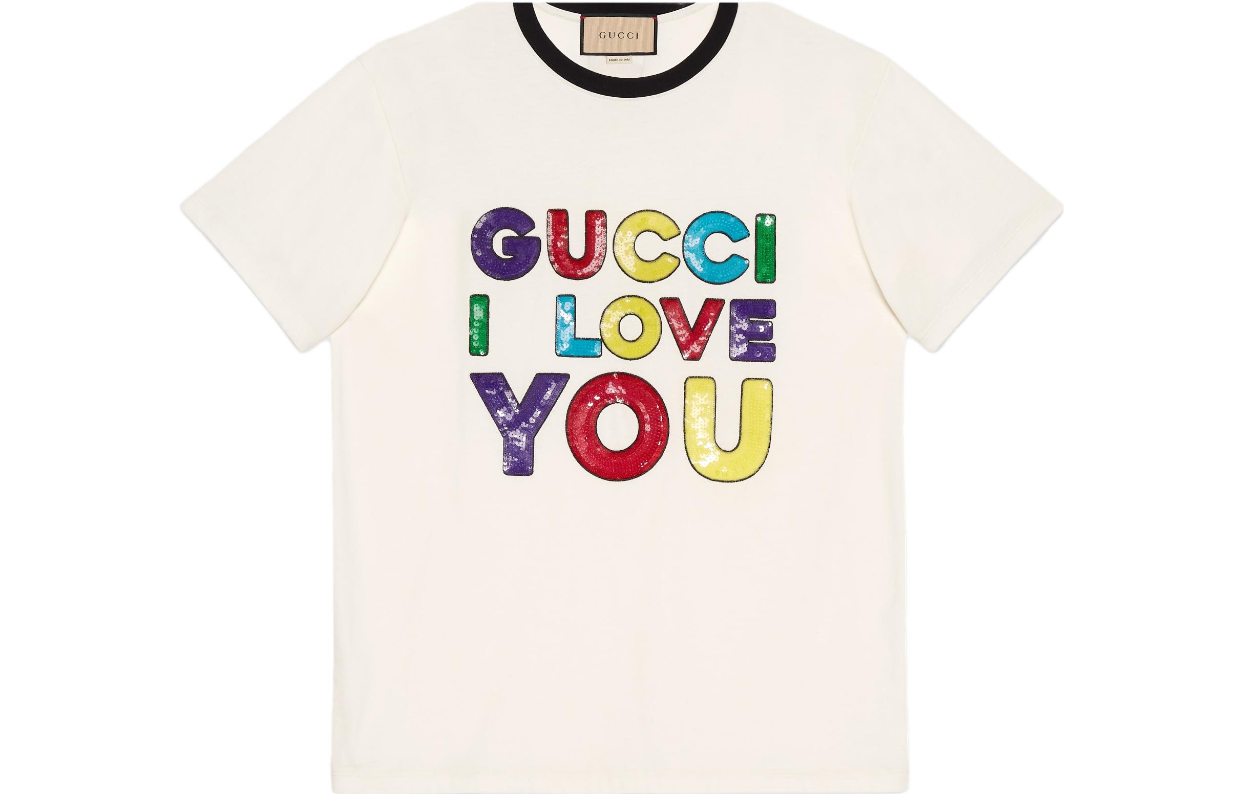 (Women) Gucci FW23 Crewneck Logo Print Tee in Off-White 717422-XJFVE-9088