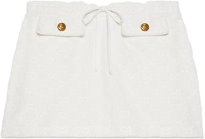 (Women) Gucci FW23 Embossed Elastic Waist Casual Mini Skirt 743030-XJFJK-9200 (Women) Gucci FW23 Embossed Elastic Waist Casual Mini Skirt 743030-XJFJK-9200