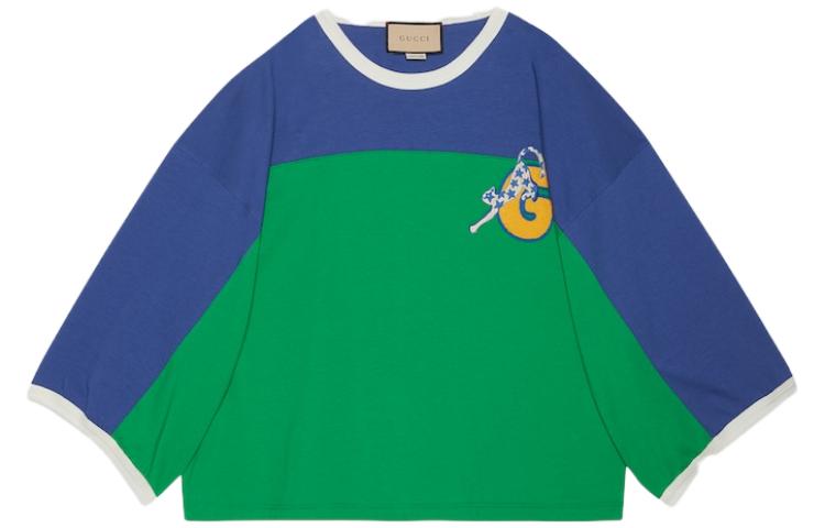 (Women) Gucci FW23 Graphic Print Long Sleeve Drop Shoulder Tee Multicolor 753294-XJFTX-3229