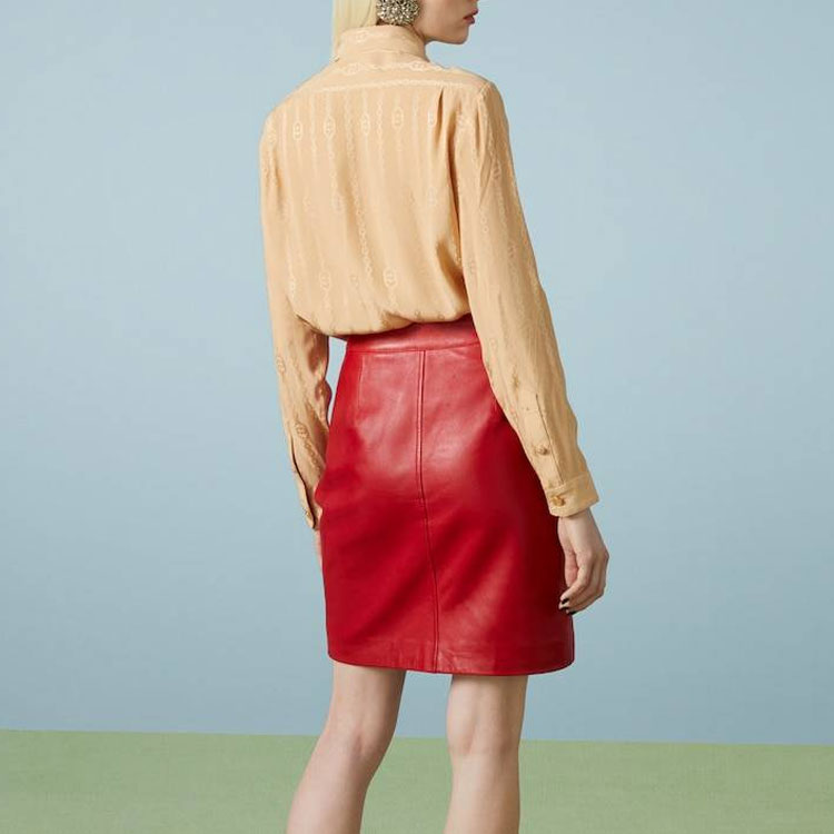 (Women) GUCCI FW23 Monogram Print Long Sleeve Polo Shirt Beige . 744781-ZAM48-2288 圖 4