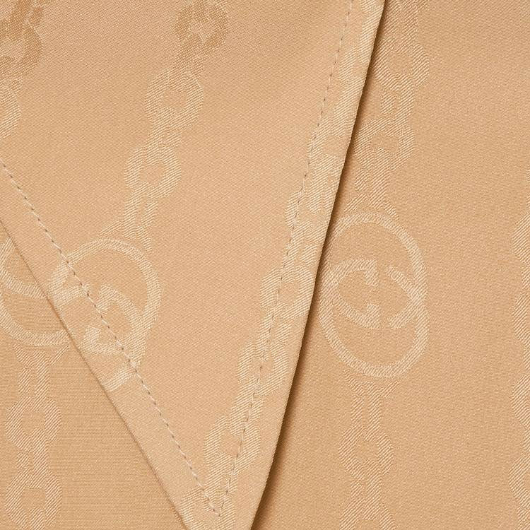 (Women) GUCCI FW23 Monogram Print Long Sleeve Polo Shirt Beige . 744781-ZAM48-2288 圖 7