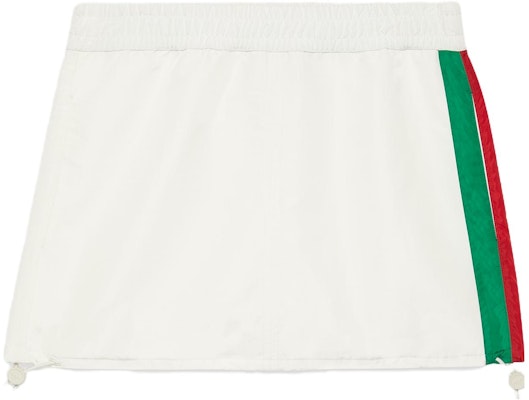 (Women) Gucci FW23 Off-White Striped Elastic Waist Short Skirt 760482-XJF17-9280 Buy (Women) Gucci FW23 Off-White Striped Elastic Waist Short Skirt 760482-XJF17-9280