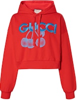 (Women) Gucci FW23 Red Embroidered Logo Hoodie 776910-XJGDR-6429 (Women) Gucci FW23 Red Embroidered Logo Hoodie 776910-XJGDR-6429