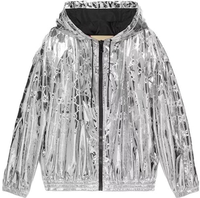 (Women) Gucci FW23 Silver Shiny Hooded Zip Jacket 752508-ZAMVK-1164 Buy (Women) Gucci FW23 Silver Shiny Hooded Zip Jacket 752508-ZAMVK-1164