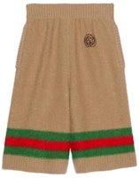 (Women) Gucci FW23 Striped Knit Casual Shorts Beige 748931-XKDGL-2448 (Women) Gucci FW23 Striped Knit Casual Shorts Beige 748931-XKDGL-2448