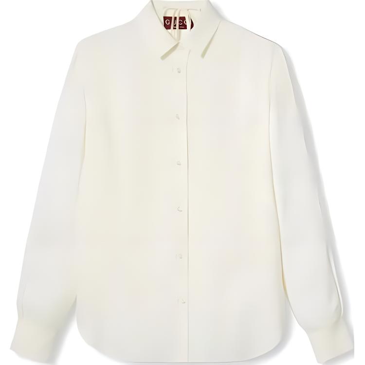 (Women) Gucci FW24 Logo Jacquard Print Lined Blouse and Shirt Set Beige 788991-ZAQRU-9200