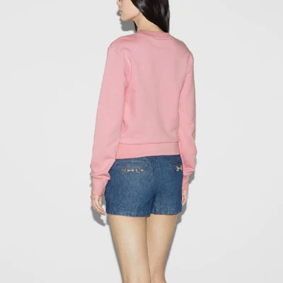 (W) Gucci FW24 Baju Sweatshirt Kasual Logo Huruf Pink untuk Wanita 785636-XJGLO-5904 Shop (W) Gucci FW24 Baju Sweatshirt Kasual Logo Huruf Pink untuk Wanita 785636-XJGLO-5904