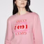 Sizing (W) Gucci FW24 Baju Sweatshirt Kasual Logo Huruf Pink untuk Wanita 785636-XJGLO-5904