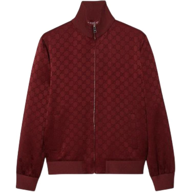 (Women) Gucci FW24 Red Graphic Print Zipper Jacket 792383-XJGSE-6414