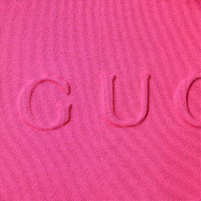 (W) 古驰 FW24 浮雕标志连帽衫 紫红色 787274-XJGLJ-5570 Sizing (W) 古驰 FW24 浮雕标志连帽衫 紫红色 787274-XJGLJ-5570