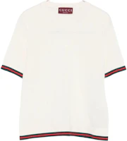 (Women) GUCCI FW25 Silk Cashmere Short Sleeve Crew Neck Top. 820687XKELW9066 (Women) GUCCI FW25 Silk Cashmere Short Sleeve Crew Neck Top. 820687XKELW9066