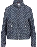 (Women) Gucci FW25 Lido Blue Pilot Jacket Long Sleeve Outerwear 815185-XDC9I-4528 (Women) Gucci FW25 Lido Blue Pilot Jacket Long Sleeve Outerwear 815185-XDC9I-4528