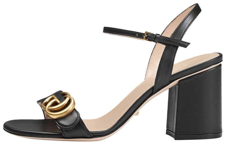 (Women) Gucci G Heel Sandals 'Black' 453379-A3N00-1000