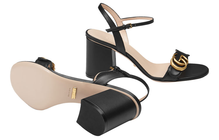 Sizing (W) Sandales à Talon Gucci G ''Noir'' 453379-A3N00-1000