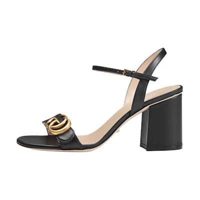 (W) Gucci G Heel Sandals 'Black'