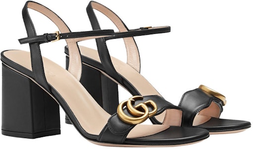 (W) Gucci G 跟高跟凉鞋 '黑色' 453379-A3N00-1000 Lookbook (W) Gucci G 跟高跟凉鞋 '黑色' 453379-A3N00-1000