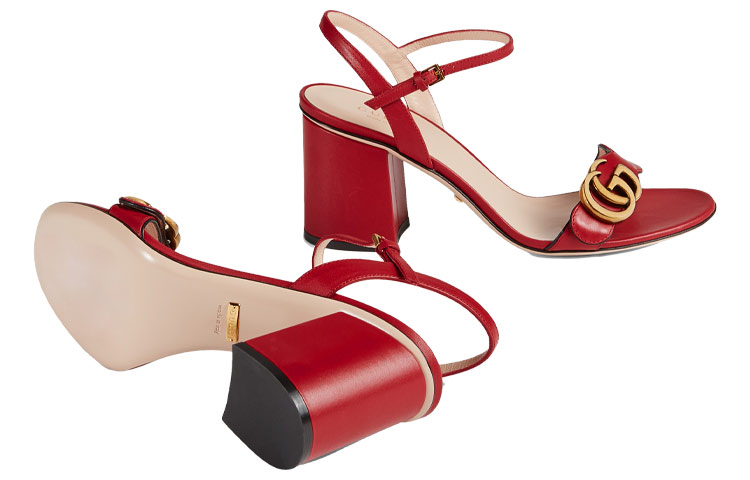 Details for (W) Sandali Gucci G Heel ''Rosso Oro'' 453379-A3N00-6433