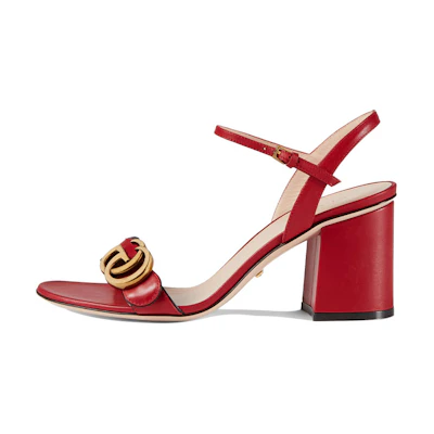 (W) Gucci G Heel Sandals 'Red Gold'