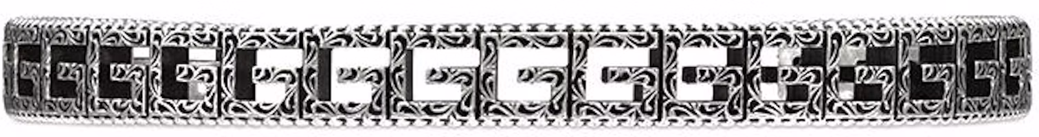 (Women) GUCCI G Pattern Aged 925 Silver Square Bangle 6mm 576990-J8400-0811 (Women) GUCCI G Pattern Aged 925 Silver Square Bangle 6mm 576990-J8400-0811