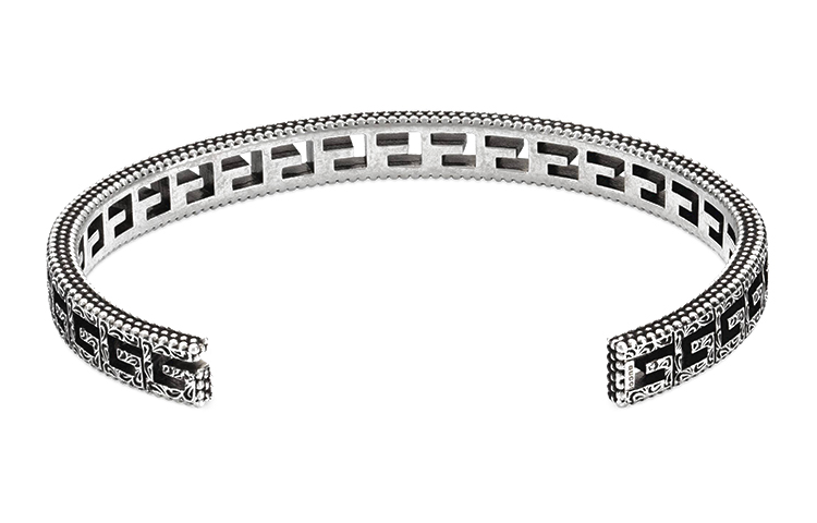 (Women) GUCCI G Pattern Aged 925 Silver Square Bangle 6mm 576990-J8400-0811 圖 4
