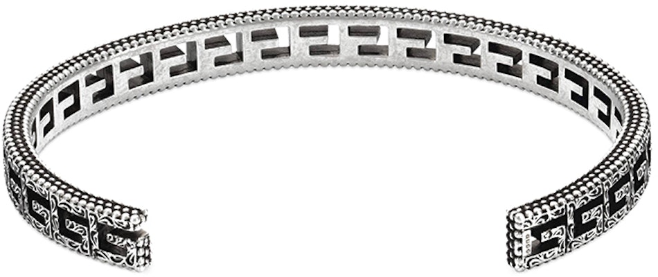 (W) GUCCI 古馳G字經典復古925純銀方形手環 6毫米 576990-J8400-0811 Shop (W) GUCCI 古馳G字經典復古925純銀方形手環 6毫米 576990-J8400-0811