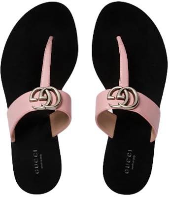 GUCCI 古馳 雙G系列 皮革 套腳圓頭 時尚涼拖 女款 粉色 Purchase GUCCI 古馳 雙G系列 皮革 套腳圓頭 時尚涼拖 女款 粉色