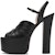 (W) Sandal Platform Kulit Hitam Gucci Geometric 155 mm 699424-C9D00-1000