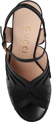 (Women) Gucci Geometric 155 mm Platform Sandal Black Leather 699424-C9D00-1000 Shop (Women) Gucci Geometric 155 mm Platform Sandal Black Leather 699424-C9D00-1000