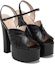 Purchase (W) Sandal Platform Kulit Hitam Gucci Geometric 155 mm 699424-C9D00-1000