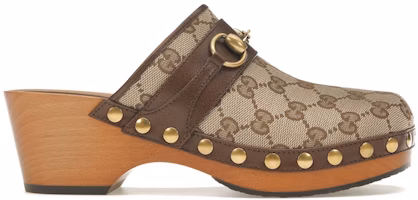 (Women) Gucci GG 35mm Clog Beige Canvas 700062-KY950-9765 (Women) Gucci GG 35mm Clog Beige Canvas 700062-KY950-9765