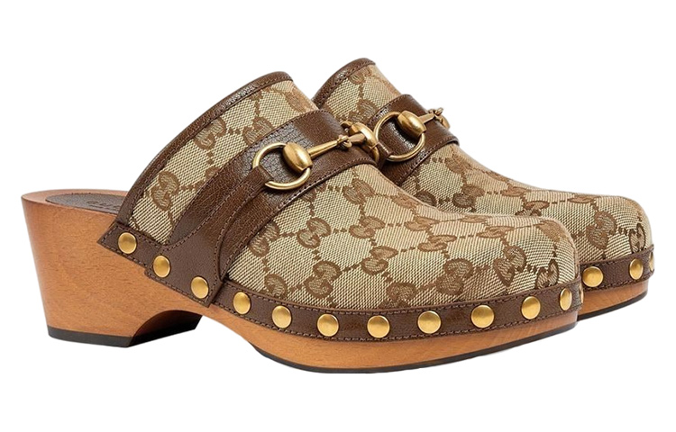 Order (W) Clog Gucci GG 35mm Beige Kanvas 700062-KY950-9765